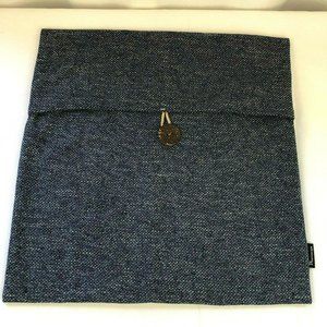 Phantoscope 1 Farmhouse Country Blue Throw Pillow Cover Wood Button Decorative